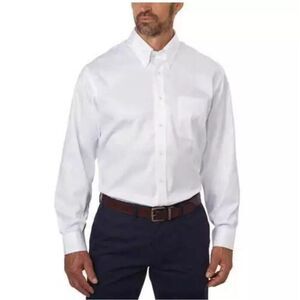 Kirkland Signature Men's Traditional Fit Non Iron Button Down Cotton Shirt 18x33